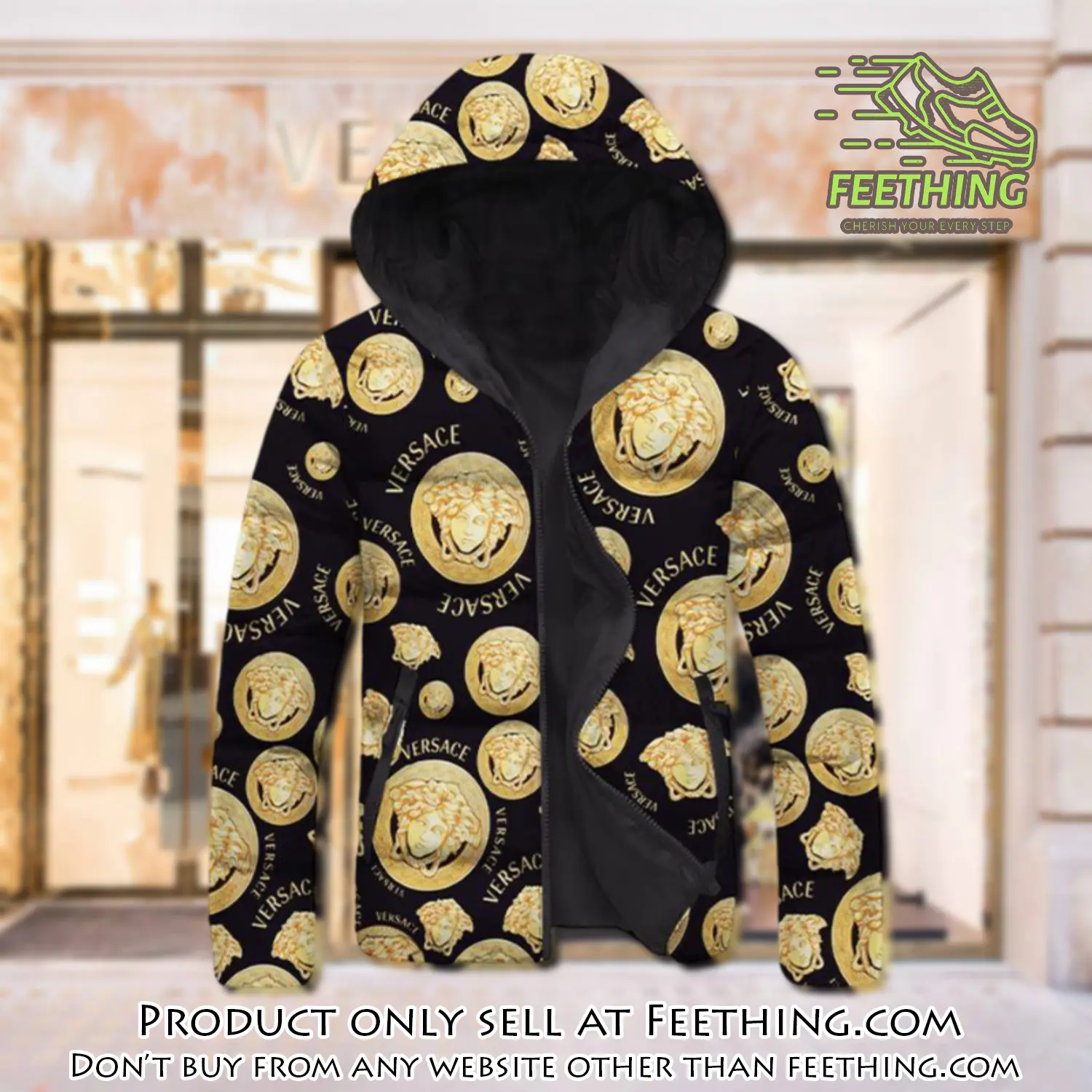 Versace downfilled coat ultralight down jacket outdoor jacket warm outwear dfj1021 ft5312211